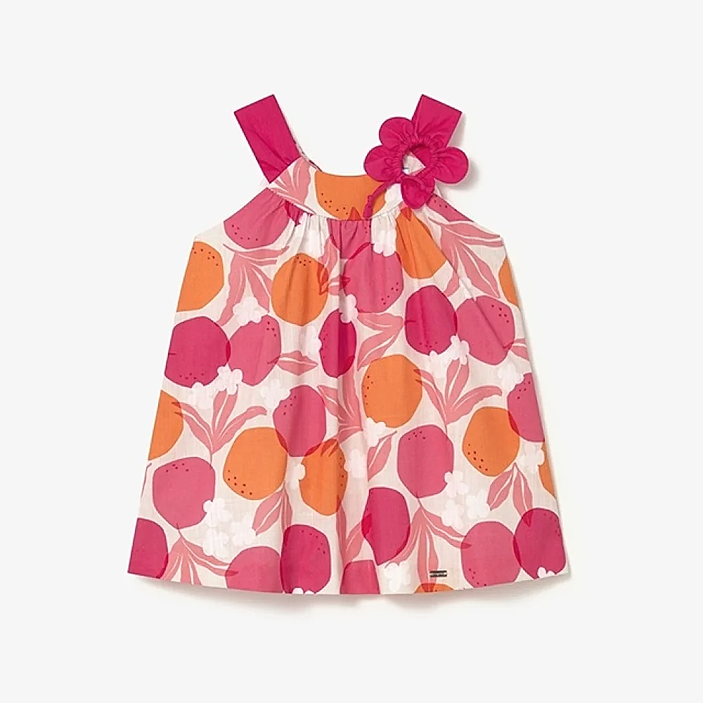 Mayoral Yazlık Kız Bebek Elbise Koyu Pembe