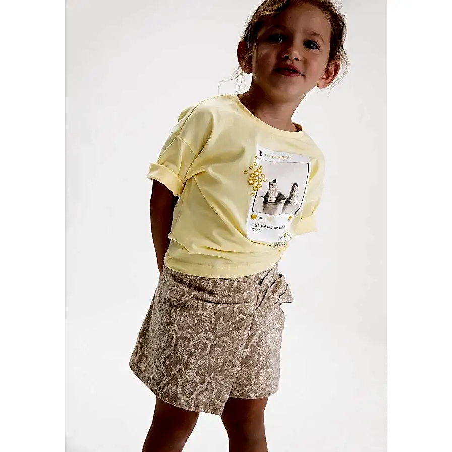 Mayoral Yazlık Kız Gabardin Etek Bej