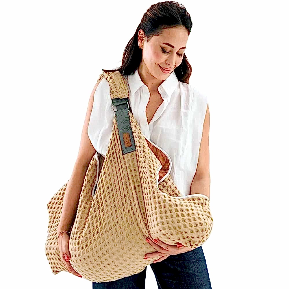 Miniboni Mininest Bebek Taşıma Çantası Taba