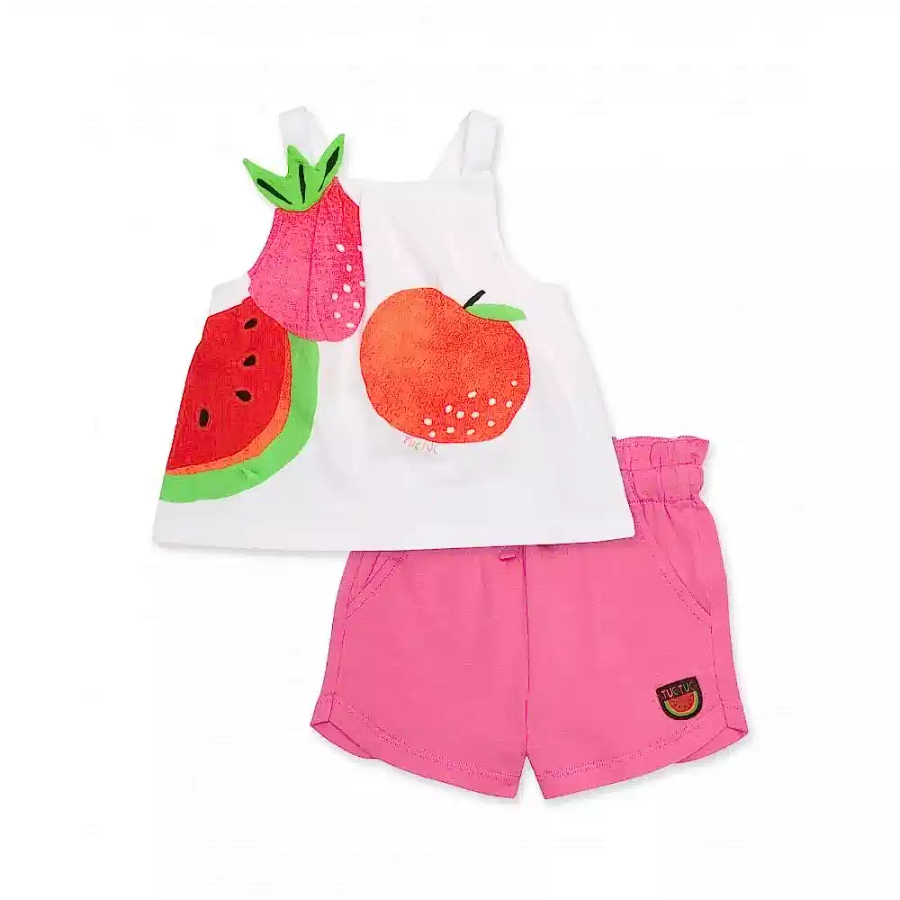 Tuc Tuc Yazlık Kız Bluz Şort Set Pembe