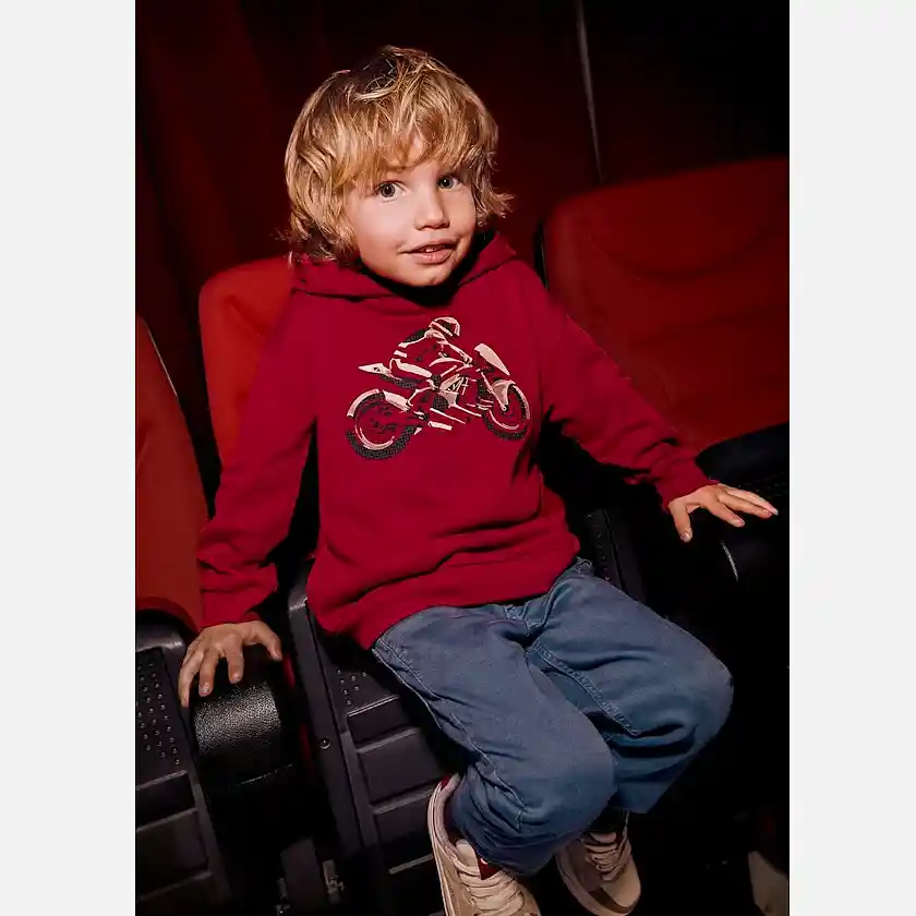 Mayoral Kışlık Erkek Uzun Kol Kapşonlu Sweatshirt Kırmızı