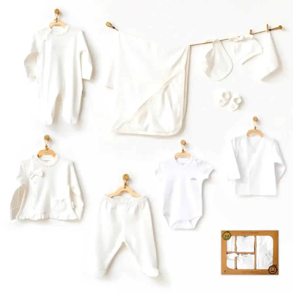 Andy Wawa Andywawa Bebek Organik 10'lu Hastane Çıkış Seti Ekru - Hastane Çıkışı