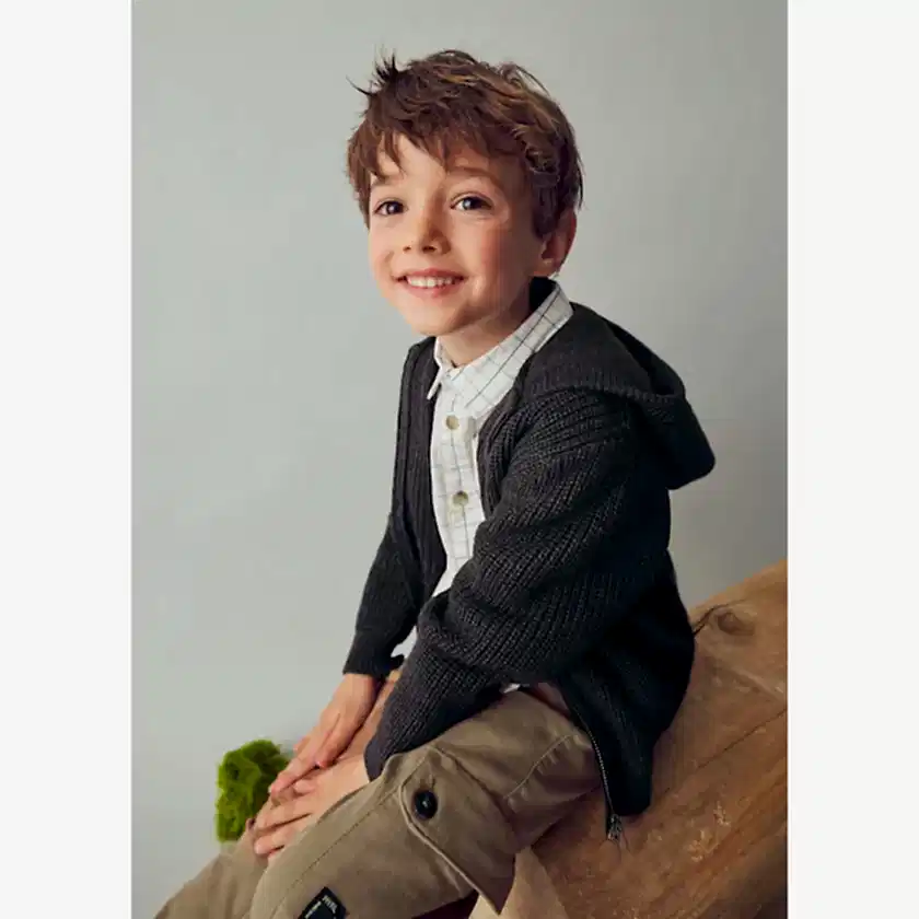 Mayoral Kışlık Erkek Örme Kapşonlu Ceket Siyah