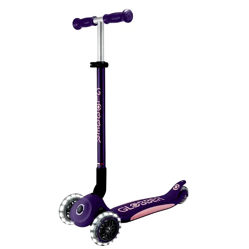 Globber Elite Deluxe Işıklı Scooter - Koyu Mor