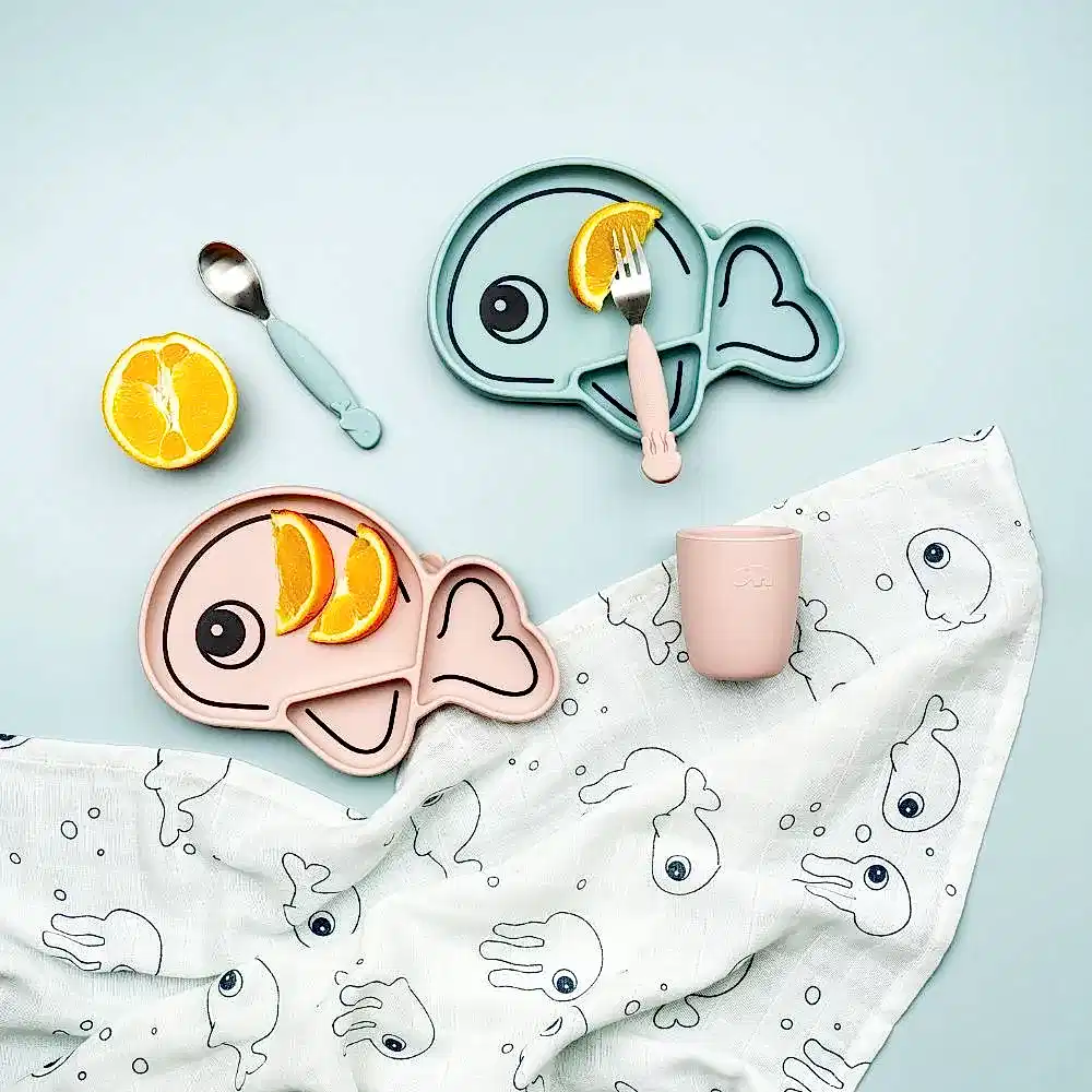 Done by Deer Sea Friends Paslanmaz Çelik Çatal & Kaşık Seti - Mavi