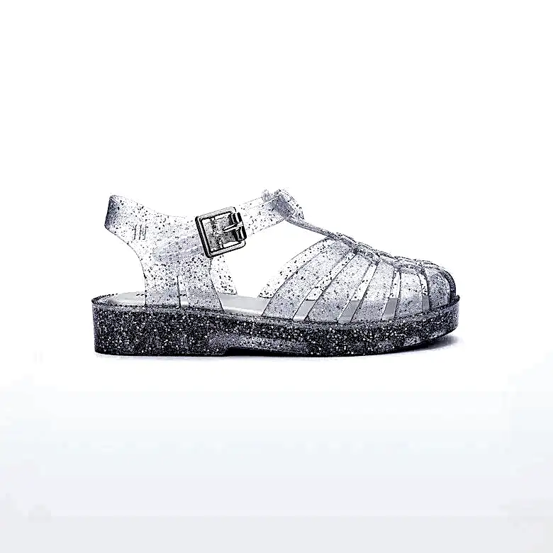 Mini Melissa Işıltılı Bebek Sandaleti Gri