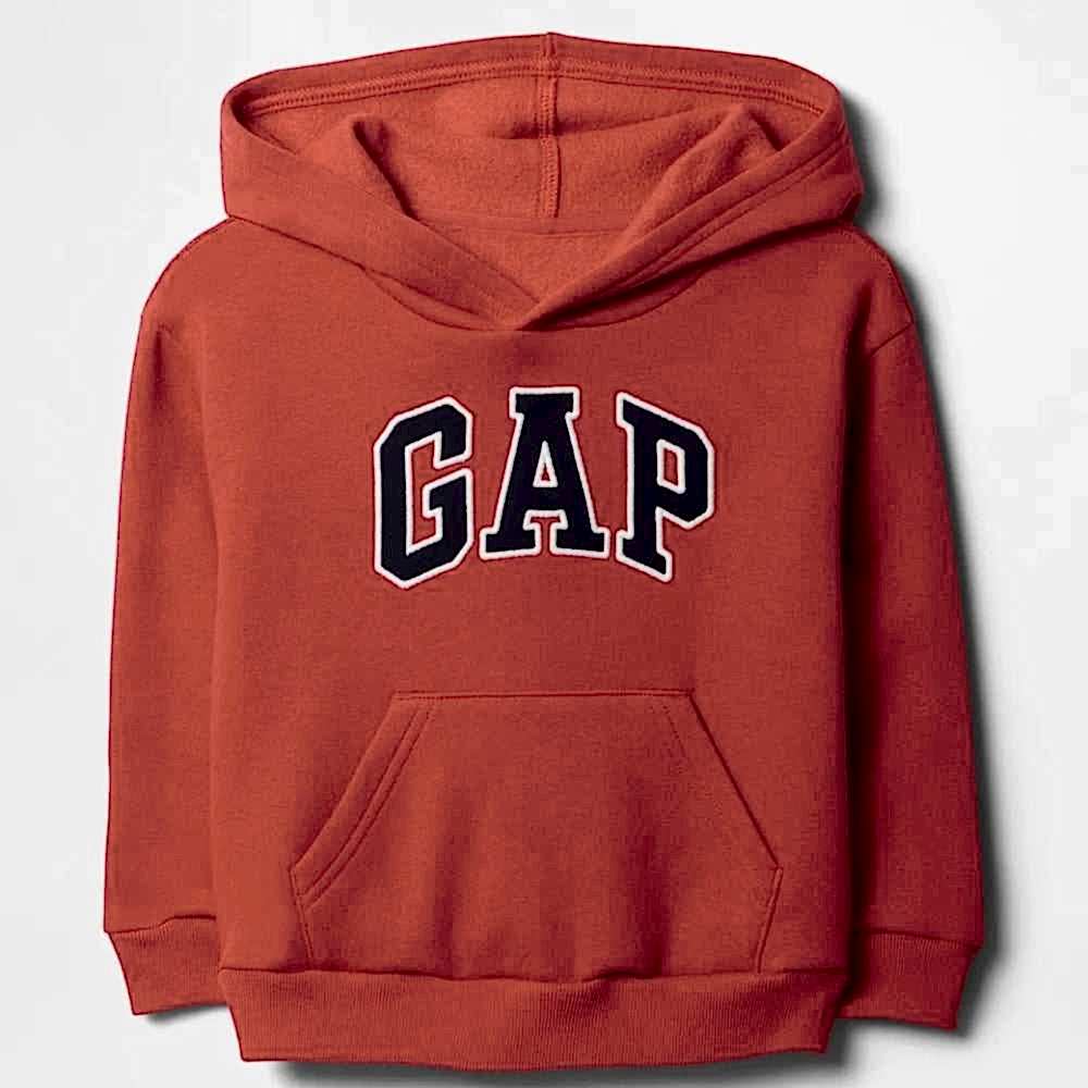 GAP Logolu Erkek Çocuk Relaxed Havlu Kumaş S-Shirt Kırmızı