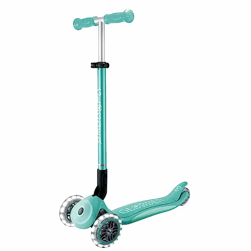 Globber Elite Deluxe Işıklı Scooter- Koyu Mint