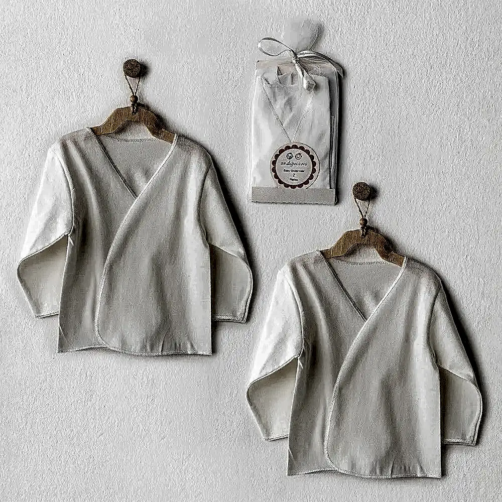 Andy Wawa Andywawa Bebek İç Zıbın 2'li Set Ekru - Body,Tulum,Zıbın