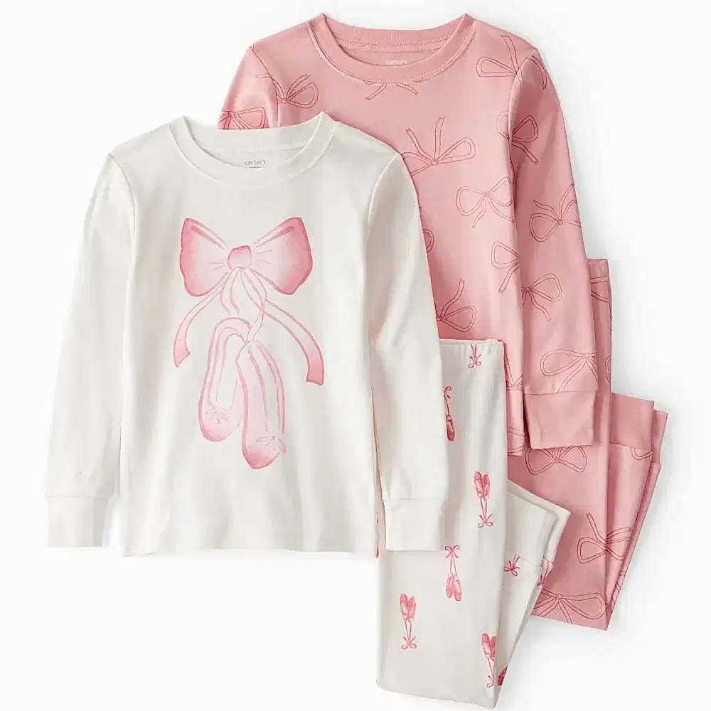 Carters Carter's Kız Çocuk Pijama Seti Ekru - Pijamalar