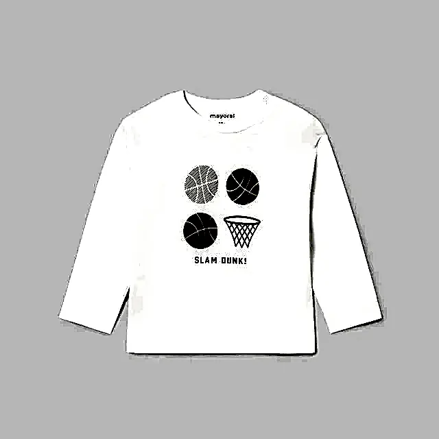 Mayoral Kışlık Erkek Bebek Uzun Kol T-shirt Ekru