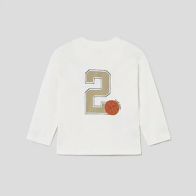 Mayoral Kışlık Erkek Bebek Uzun Kol T-shirt Ekru