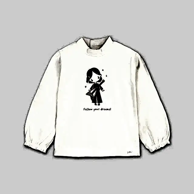 Mayoral Kışlık Kız Bebek Uzun Kol T-shirt Ekru