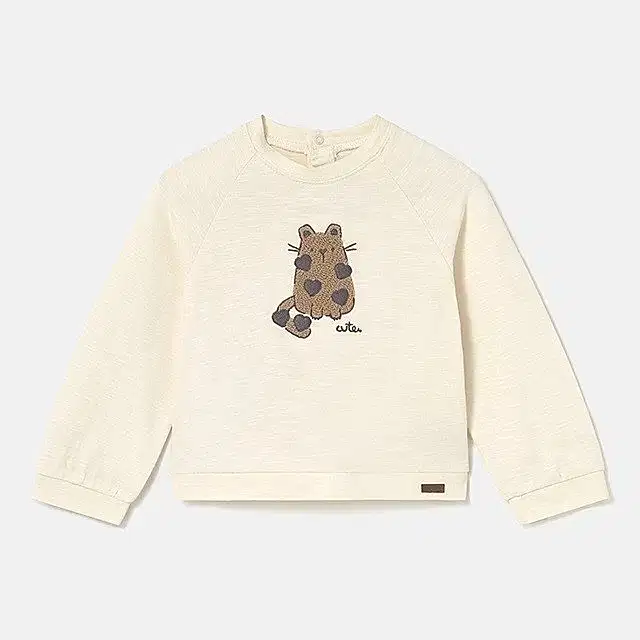 Mayoral Kışlık Kız Bebek Uzun Kol Sweatshirt Bej