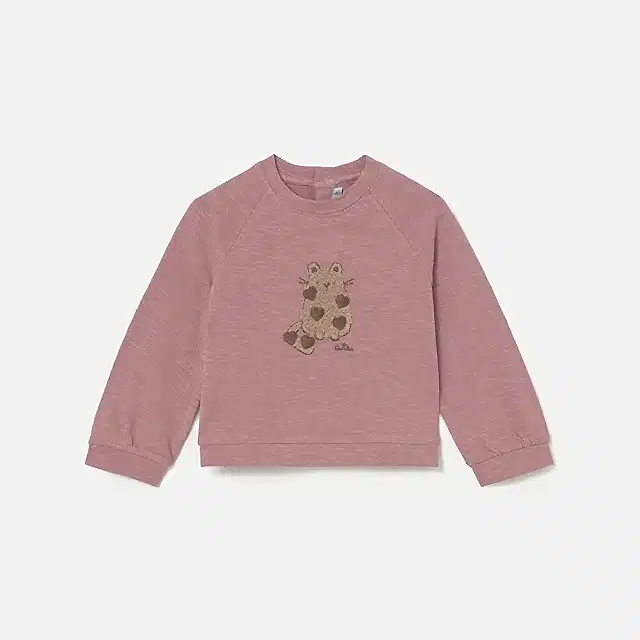 Mayoral Kışlık Kız Bebek Uzun Kol Sweatshirt Pembe