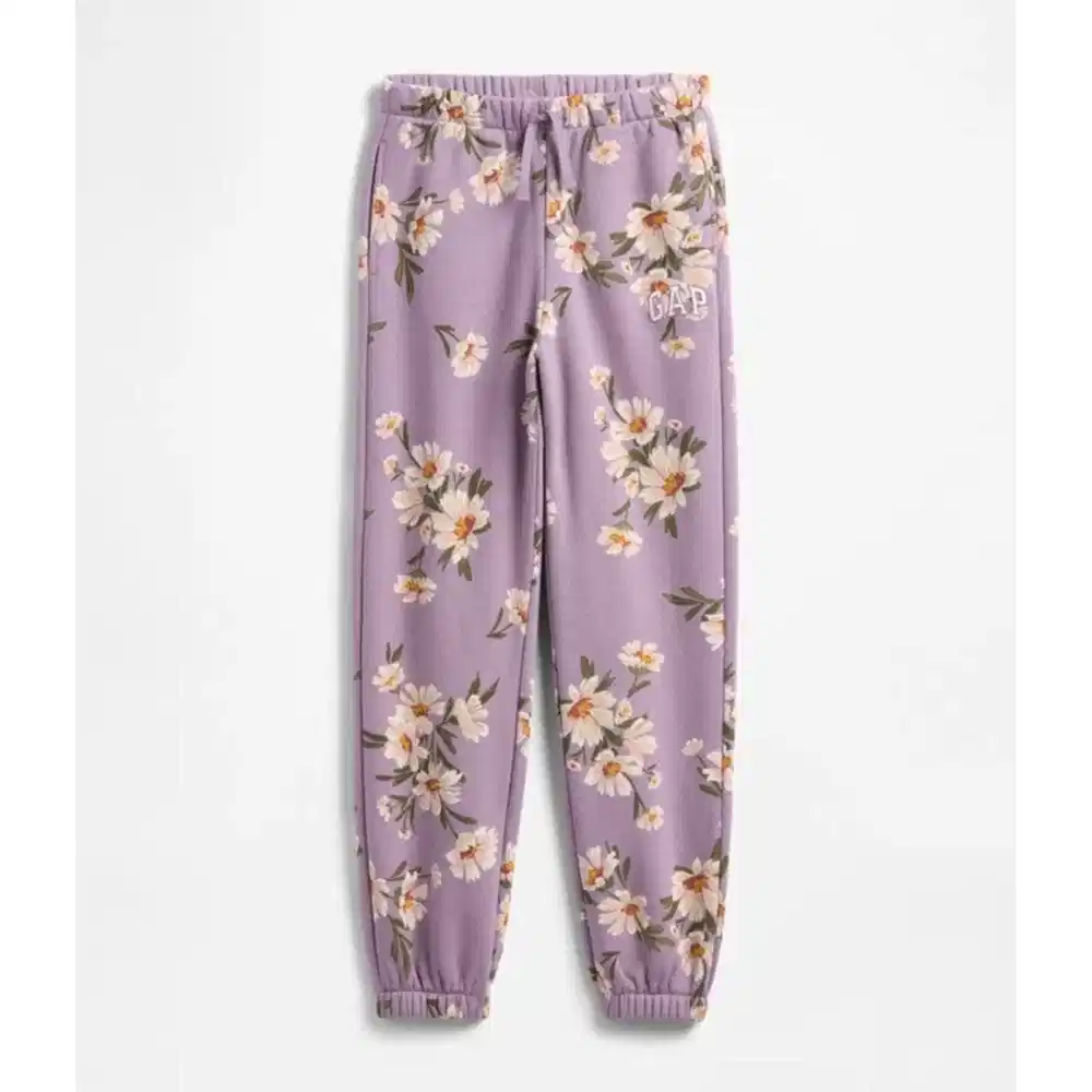 GAP Logolu Kışlık Kız Çocuk Jogger Eşofman Altı Mor