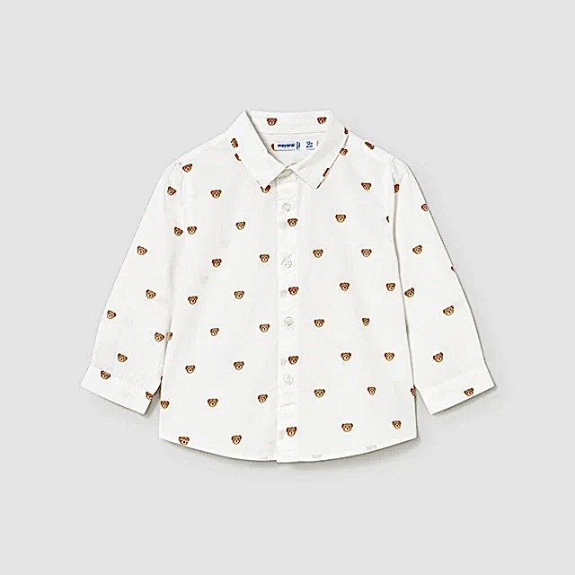 Mayoral Kışlık Erkek Bebek Uzun Kol Gömlek Ekru