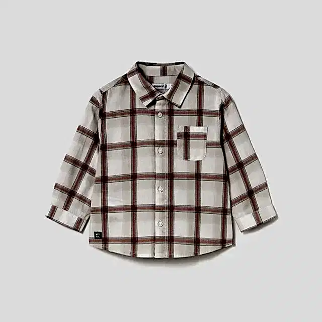 Mayoral Kışlık Erkek Bebek Ekose Gömlek Turuncu