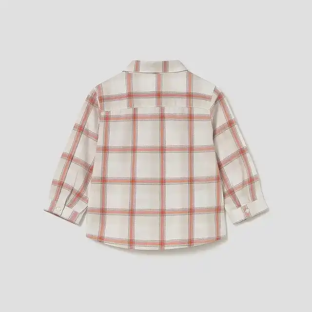 Mayoral Kışlık Erkek Bebek Ekose Gömlek Turuncu