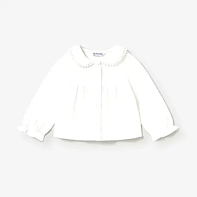 Mayoral Kışlık Kız Bebek Uzun Kol Bluz Ekru