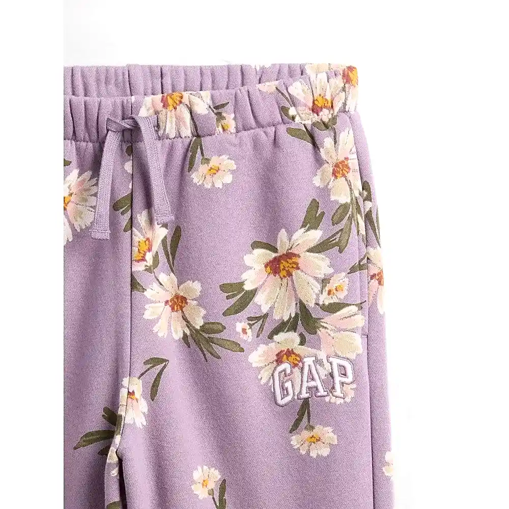 GAP Logolu Kışlık Kız Çocuk Jogger Eşofman Altı Mor