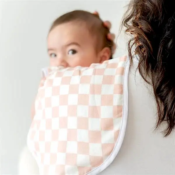 Mama Yoyo Alezli Organik Müslin Omuz Bezi - Pudra Dama