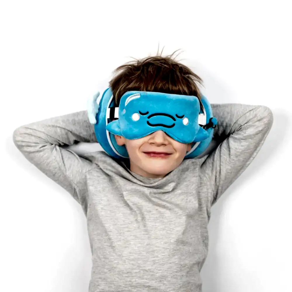 Relaxeazzz Seyahat Yastığı Ve Göz Maskesi Adoramals Blu the Dolphin Plush
