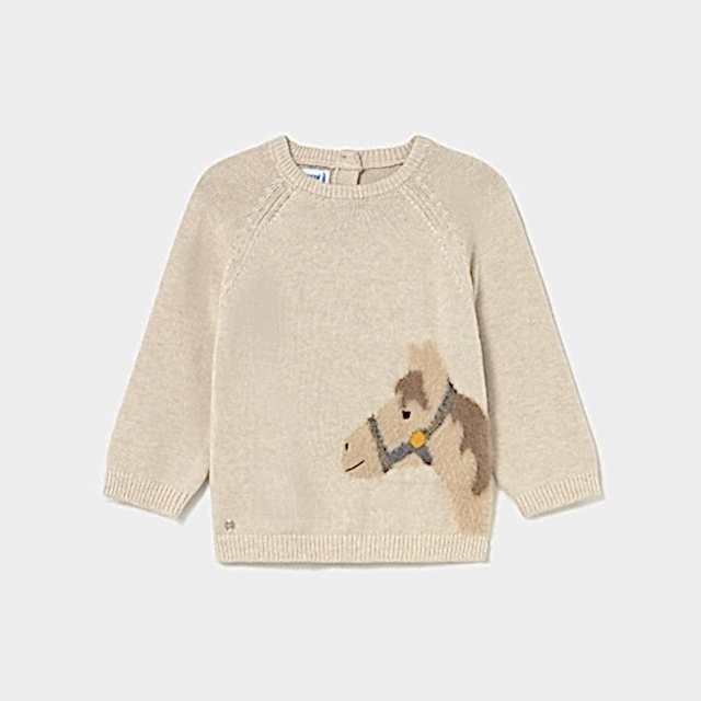 Mayoral Kışlık Erkek Bebek Örme Kazak Bej