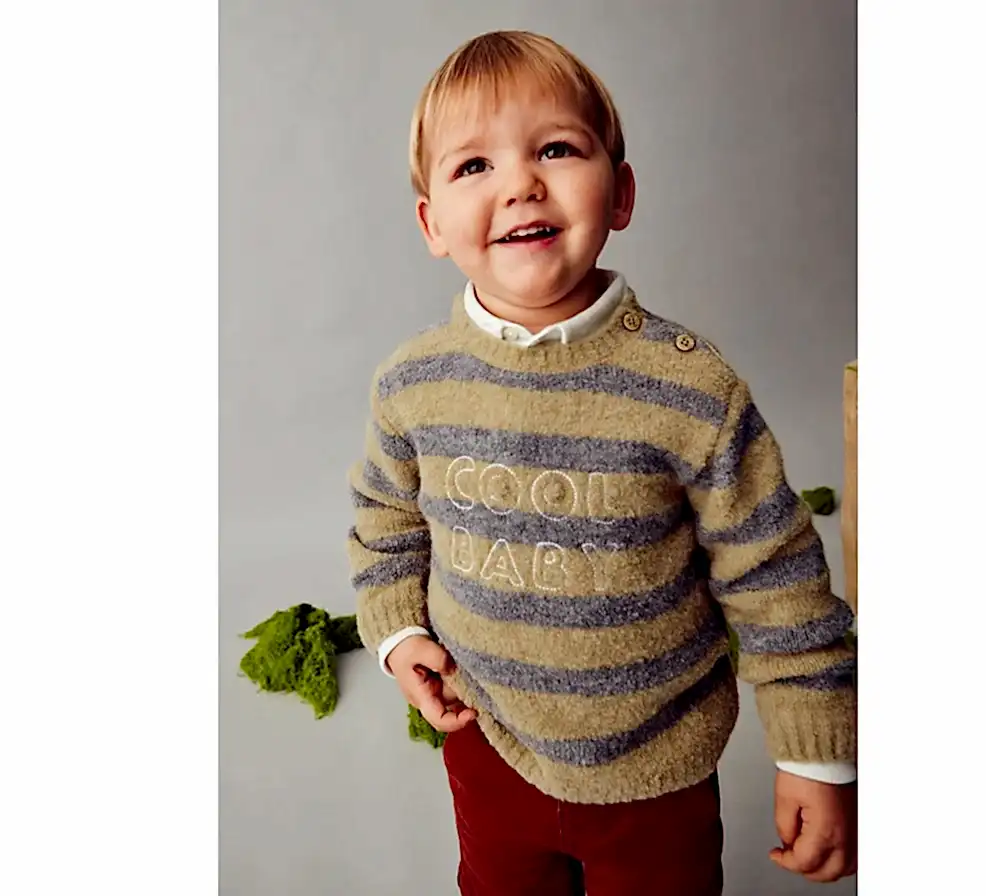 Mayoral Kışlık Erkek Bebek Örme Kazak Bej