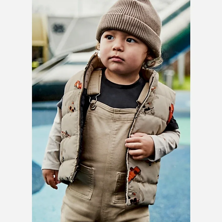 Mayoral Kışlık Erkek Bebek Çift Taraflı Anorak Yelek Bej