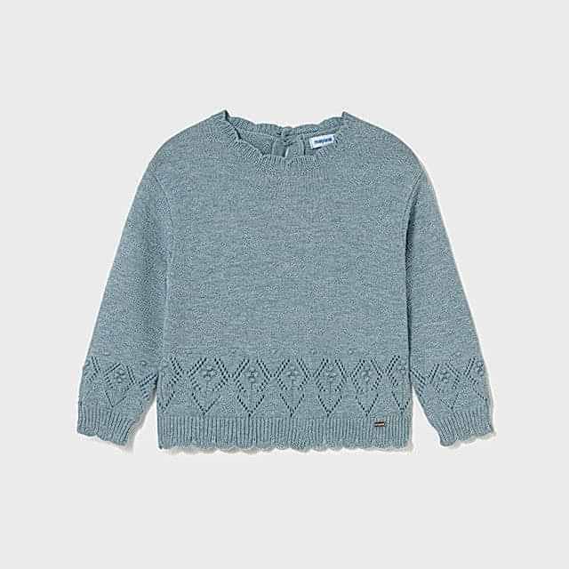Mayoral Kışlık Kız Bebek Örme Kazak Mavi