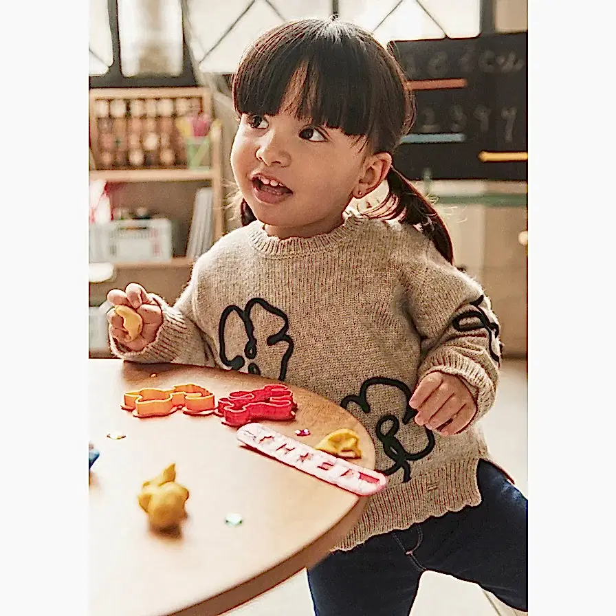 Mayoral Kışlık Kız Bebek Örme Kazak Bej