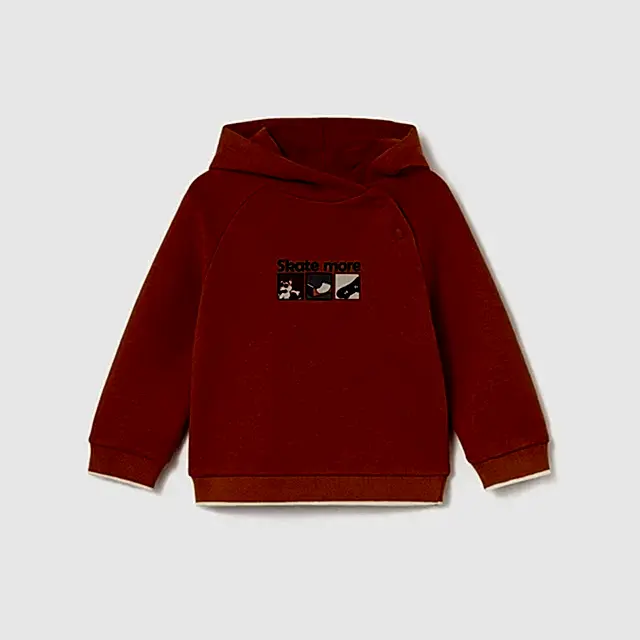 Mayoral Kışlık Erkek Bebek Kapşonlu Sweatshirt Turuncu