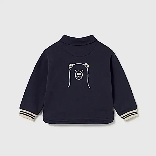 Mayoral Kışlık Erkek Bebek Polo Yaka Sweatshirt Lacivert