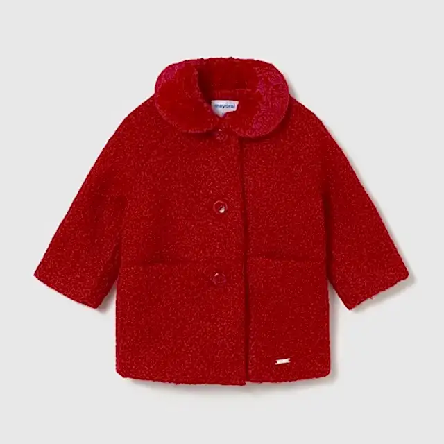 Mayoral Kışlık Kız Bebek Kürk Palto Kırmızı