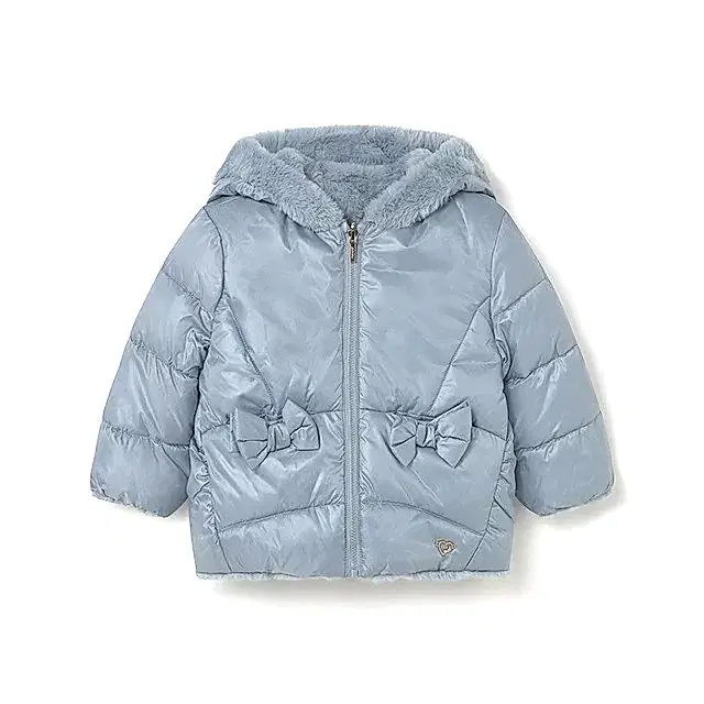 Mayoral Kışlık Kız Bebek Çift Taraflı Kapşonlu Kürklü Mont Yeşil