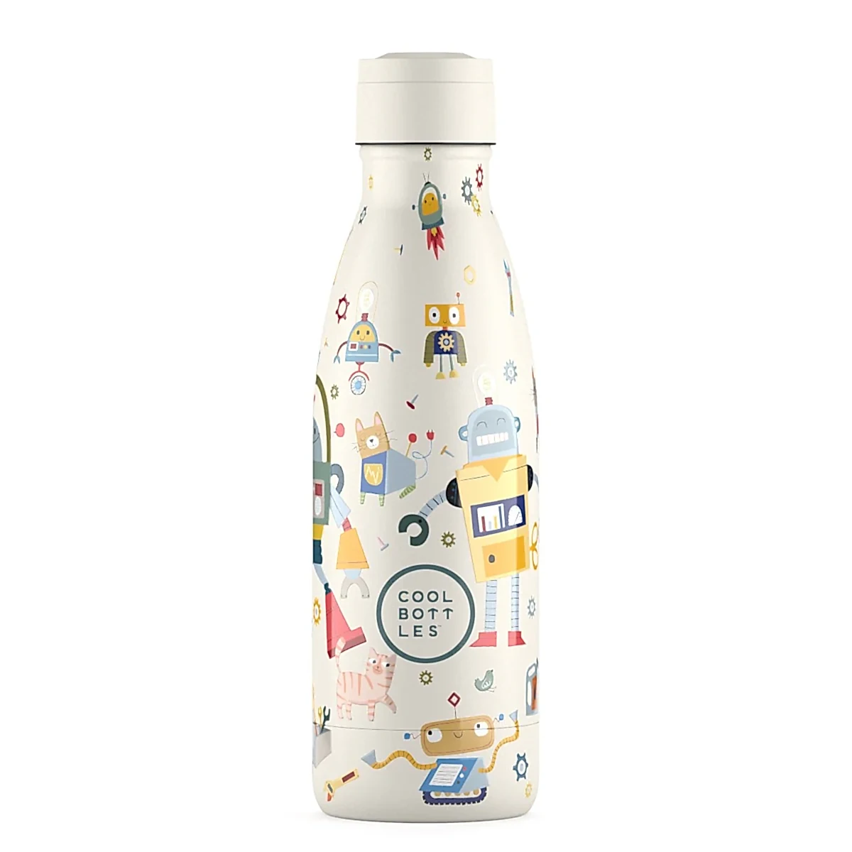 Cool Bottles Paslanmaz Çelik Suluk - The Kids Bottle Messy Robots 350 ml