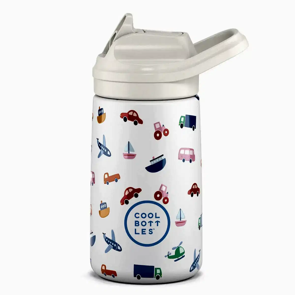 Cool Bottles Paslanmaz Çelik Suluk - The Kiddie Bottle Little Wheels 350 ml