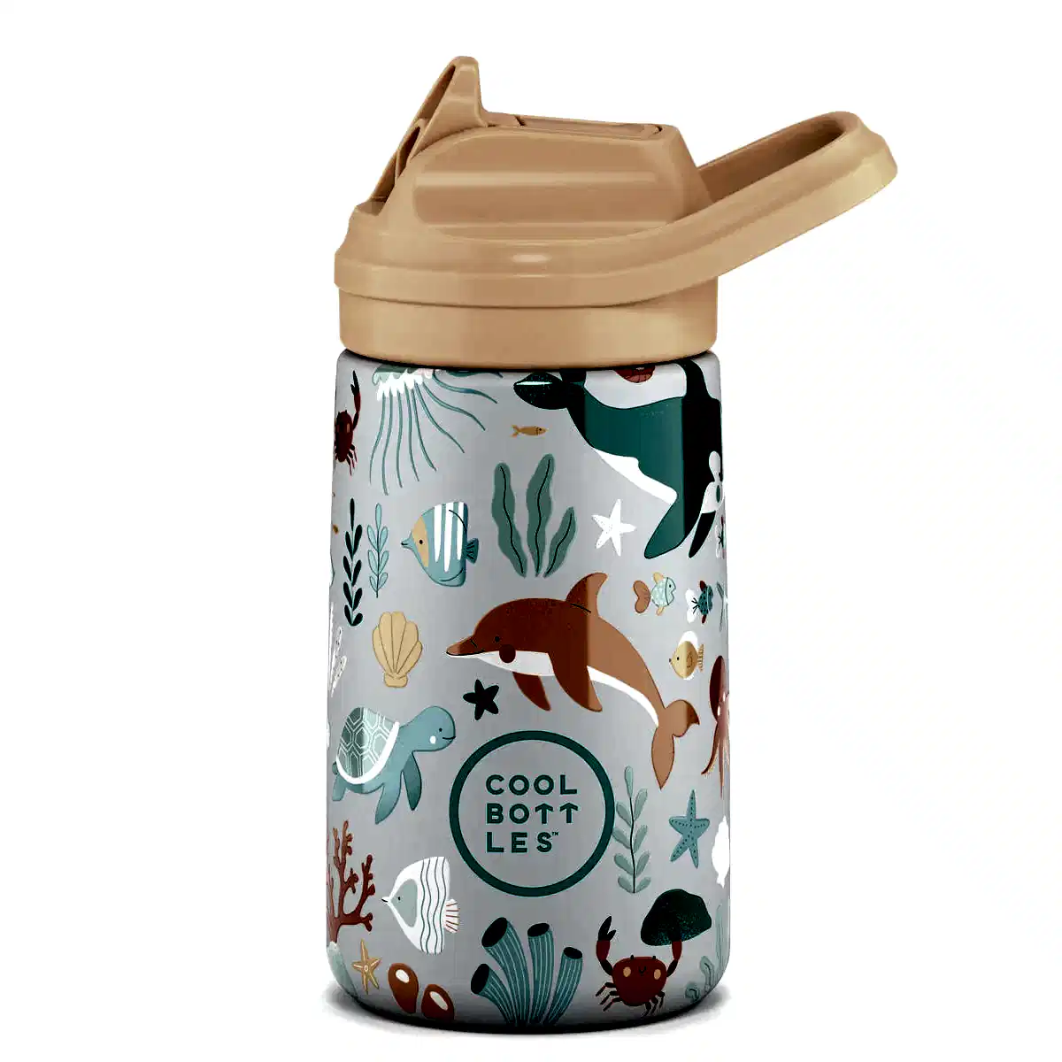 Cool Bottles Paslanmaz Çelik Suluk - The Kiddie Bottle Underwater World 350 ml