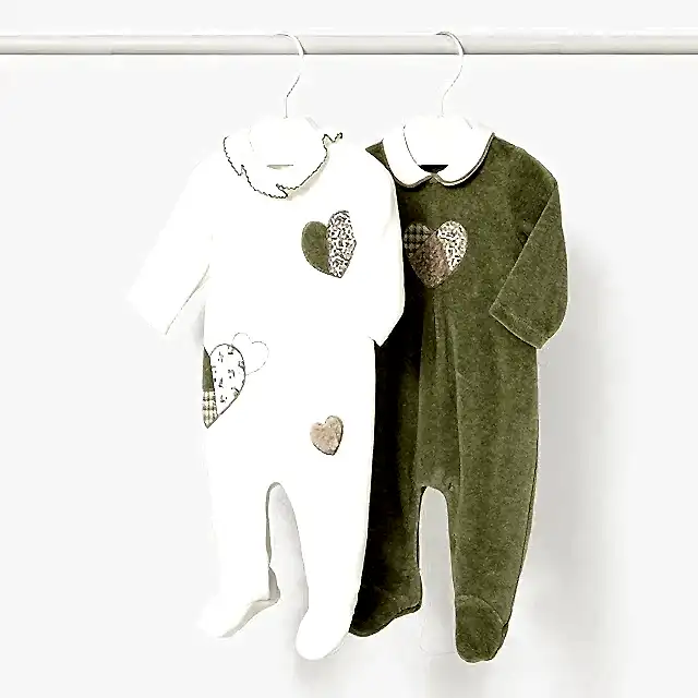 Mayoral Kışlık Kız Bebek Kadife Tulum İkili Set Yeşil