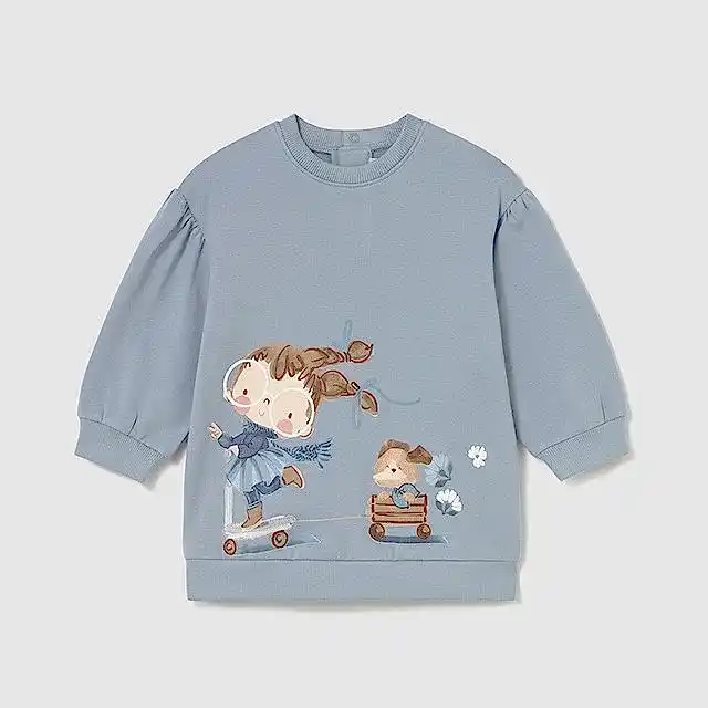 Mayoral Kışlık Kız Bebek Elbise Mavi