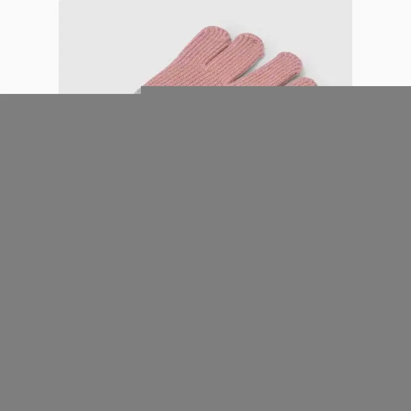 Mayoral Kışlık Kız Kürklü Örme Eldiven Pembe