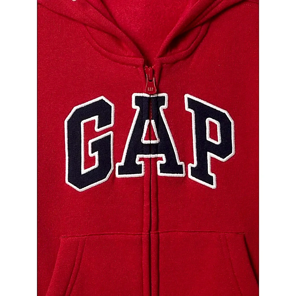 GAP Logolu Erkek Bebek Relaxed Fermuarlı S-Shirt Ceket Kırmızı