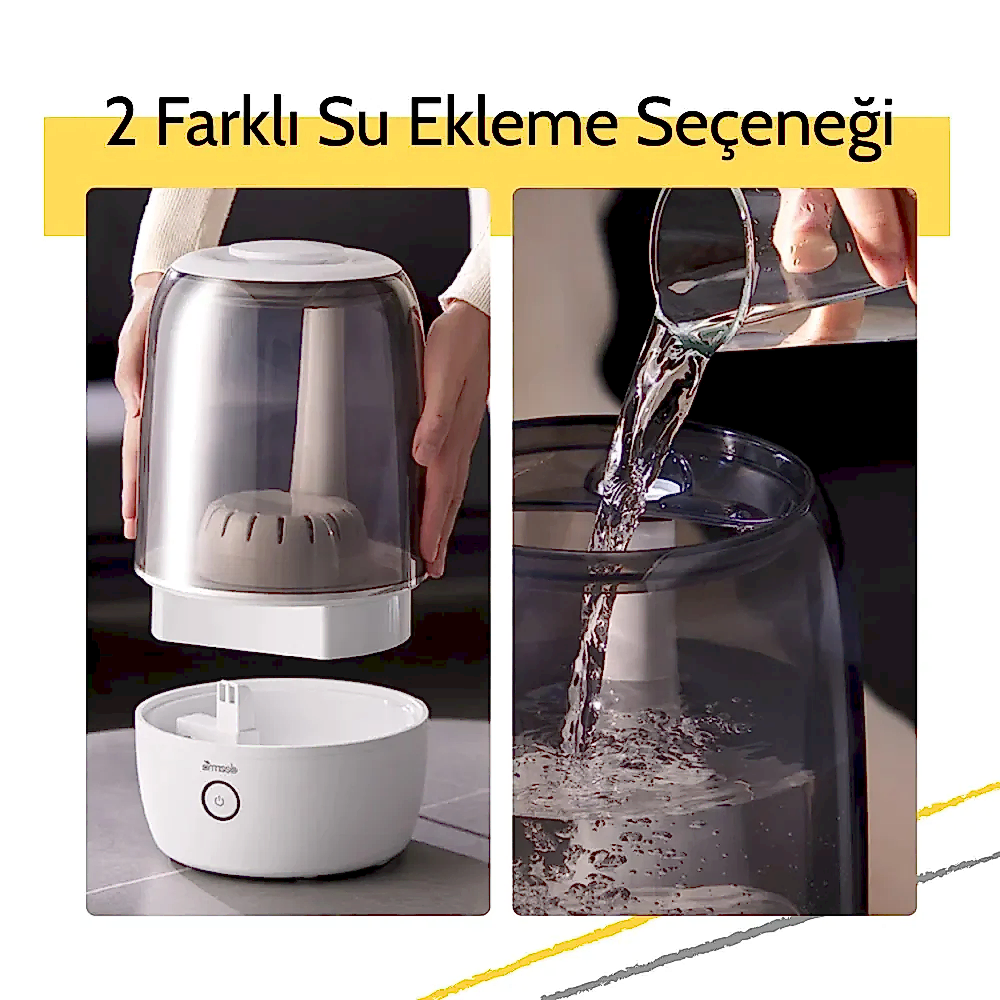 Deerma F60W Dijital Üstten Dolum Ultrasonik Soğuk Hava Nemlendirici - Sağlık Ürünleri - Görsel 2