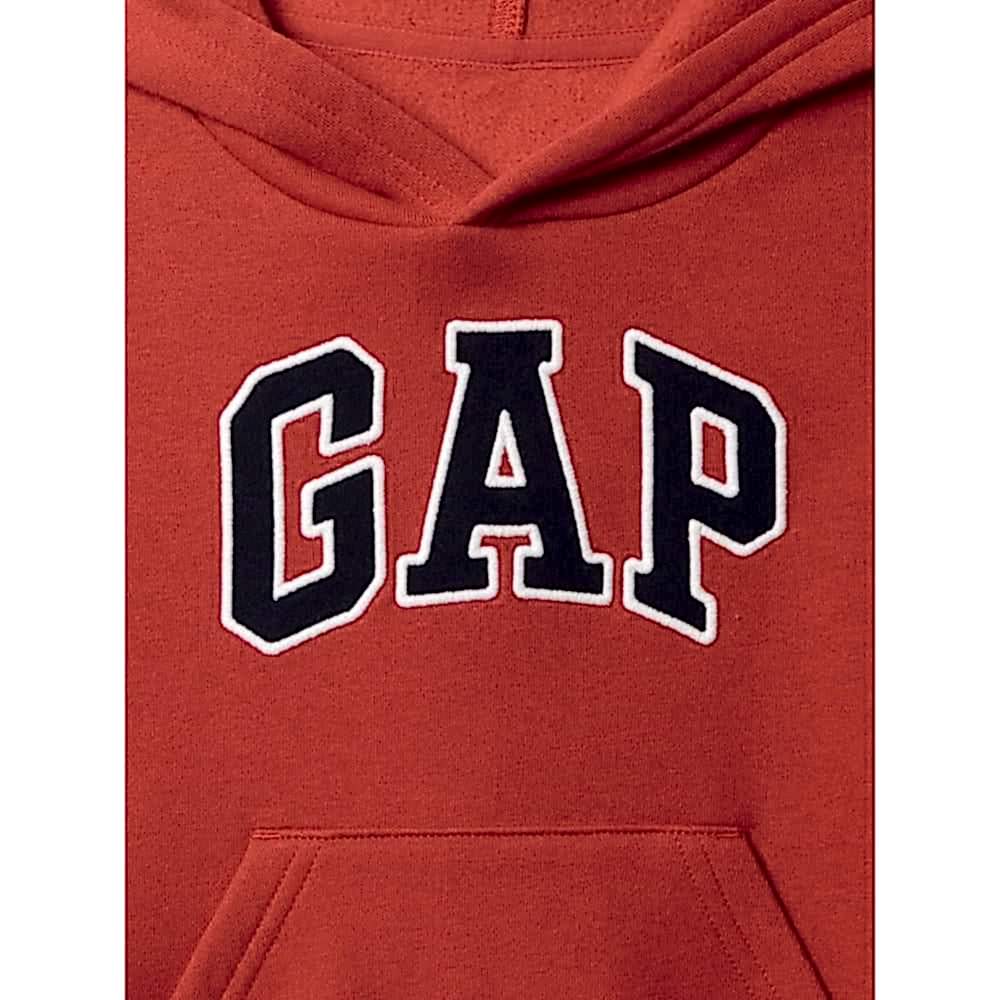 GAP Logolu Erkek Çocuk Relaxed Havlu Kumaş S-Shirt Kırmızı