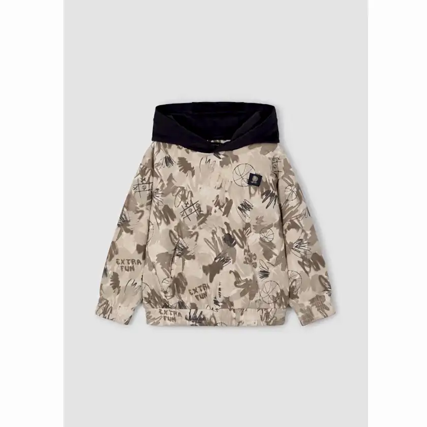 Mayoral Kışlık Erkek Uzun Kol Kapşonlu Sweatshirt Bej