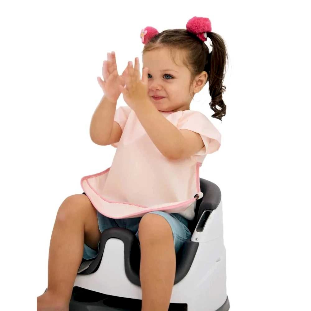 Miniboni Oyun Ve Mama Önlüğü Kısa Kollu Pembe