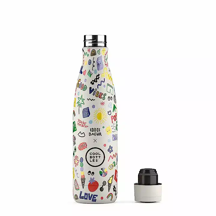 Cool Bottles Paslanmaz Çelik Şişe - The Bottle Good Vibes 500ml - Suluk - Görsel 2