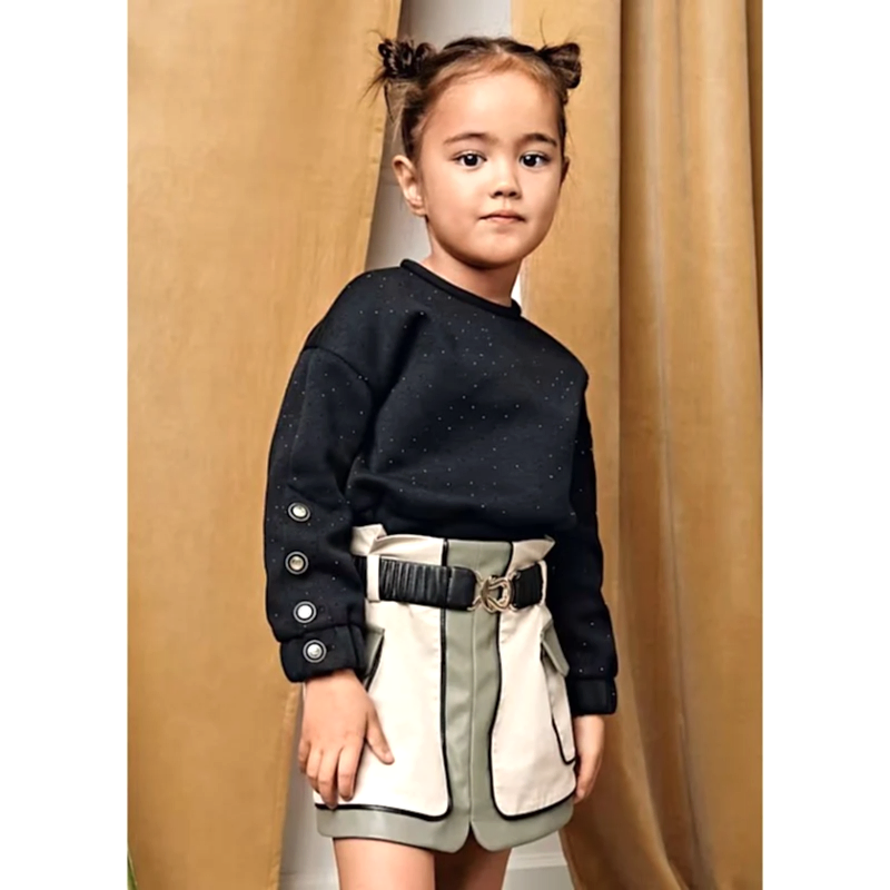 Abel & Lula Kışlık Kız Krep Etek Bej - Elbise,Etek - Görsel 2