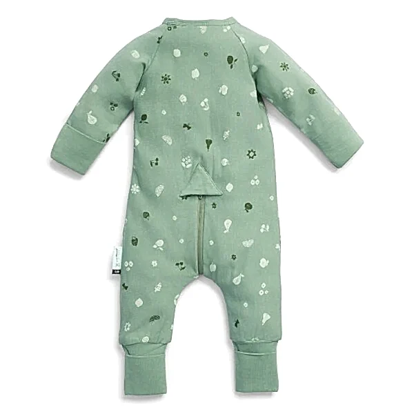 ErgoPouch Australia ErgoPouch Organik Pamuklu Patikli Pijama Tulum 1.0 TOG Sweet Orchard Yeşil - Uyku Tulumu - Görsel 2